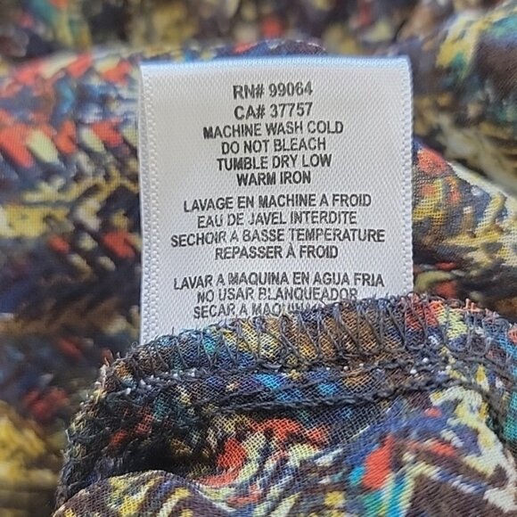 RVCA NeW Campeche Dolman Oversized Sheer Scoop Neck Pintuck Tunic Top Sz XS - Picture 6 of 9